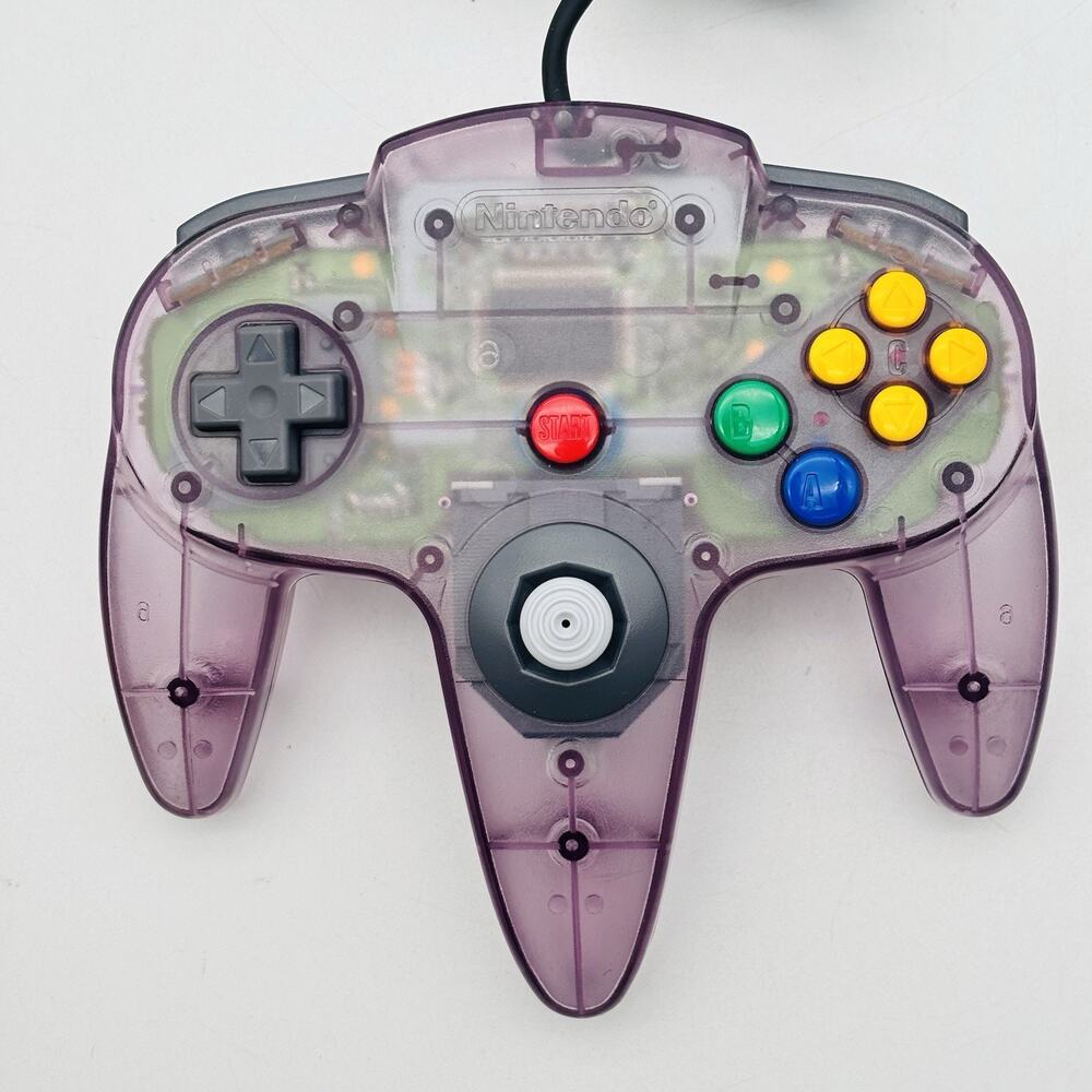 Nintendo 64 N64 OEM Clear Atomic Purple Controller Tight Stick, Working / Tested - Picture 12 of 12